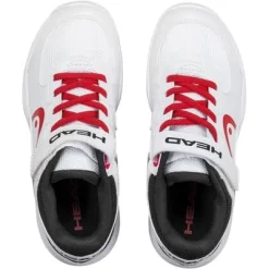 Head Kids Sprint 3.0 Velcro Tennis Shoes - White/Red -Ace Advantage 275222 WHRD D