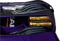 Head Gravity R-PET 12 Racket Duffel Bag - Black -Ace Advantage 283122 Gravity Duffle Bag BKMX C