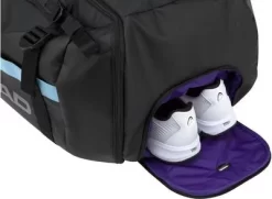 Head Gravity R-PET 12 Racket Duffel Bag - Black -Ace Advantage 283122 Gravity Duffle Bag BKMX D