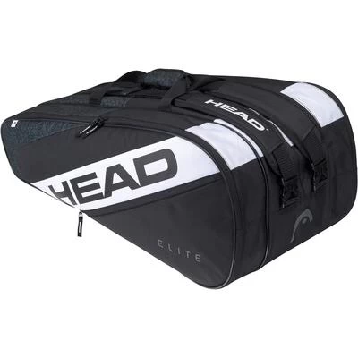 Head Elite Monstercombi 12 Racket Bag - Black/White (2022) 1 Head Elite Monstercombi 12 Racket Bag - Black/White (2022)
