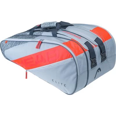 Head Elite Monstercombi 12 Racket Bag - Grey/Orange (2022) 1 Head Elite Monstercombi 12 Racket Bag - Grey/Orange (2022)