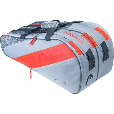Head Elite Supercombi 9 Racket Bag - Grey/Orange 1 Head Elite Supercombi 9 Racket Bag - Grey/Orange