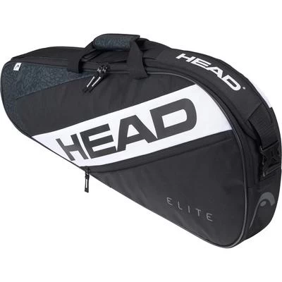 Head Elite 3 Racket Bag - Black/White 1 Head Elite 3 Racket Bag - Black/White
