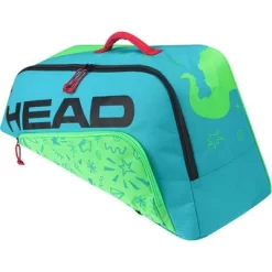 Head Novak Junior 6 Racket Combi Bag - Blue/Green