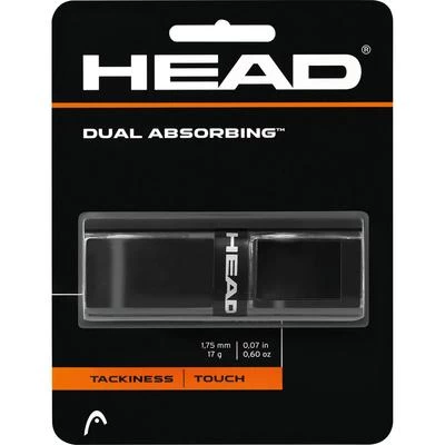 Head Dual Absorbing Replacement Grip - Black 1 Head Dual Absorbing Replacement Grip - Black