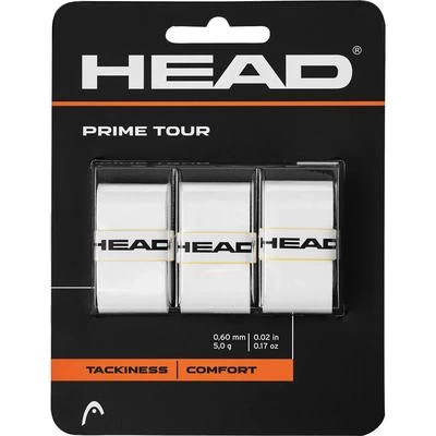 Head Prime Tour Overgrips (Pack Of 3) - White 1 Head Prime Tour Overgrips (Pack Of 3) - White