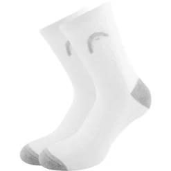 Head Kids Performance Crew Socks (2 Pairs) - White/Grey
