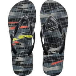 Head Printed Flip Flops - Black/Blue