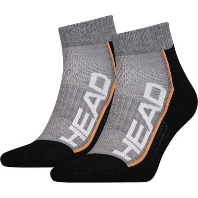 Head Performance Quarter Socks (2 Pairs) - Black/Grey 1 Head Performance Quarter Socks (2 Pairs) - Black/Grey
