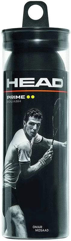 Head Prime Squash Double Yellow Dot (3-Ball Tube)