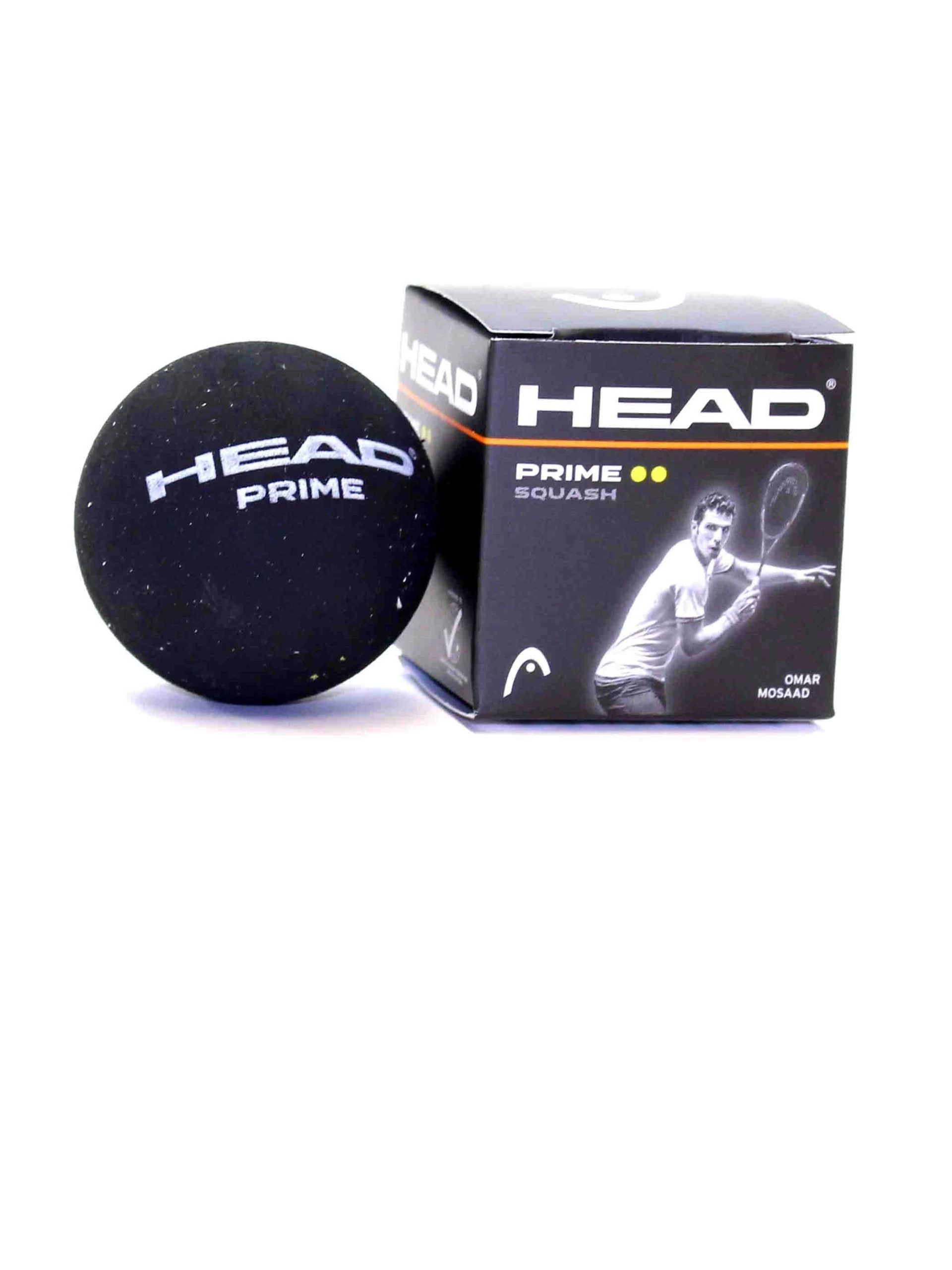 Head Prime Squash Double Yellow Dot Ball (Single) 1 Head Prime Squash Double Yellow Dot Ball (Single)
